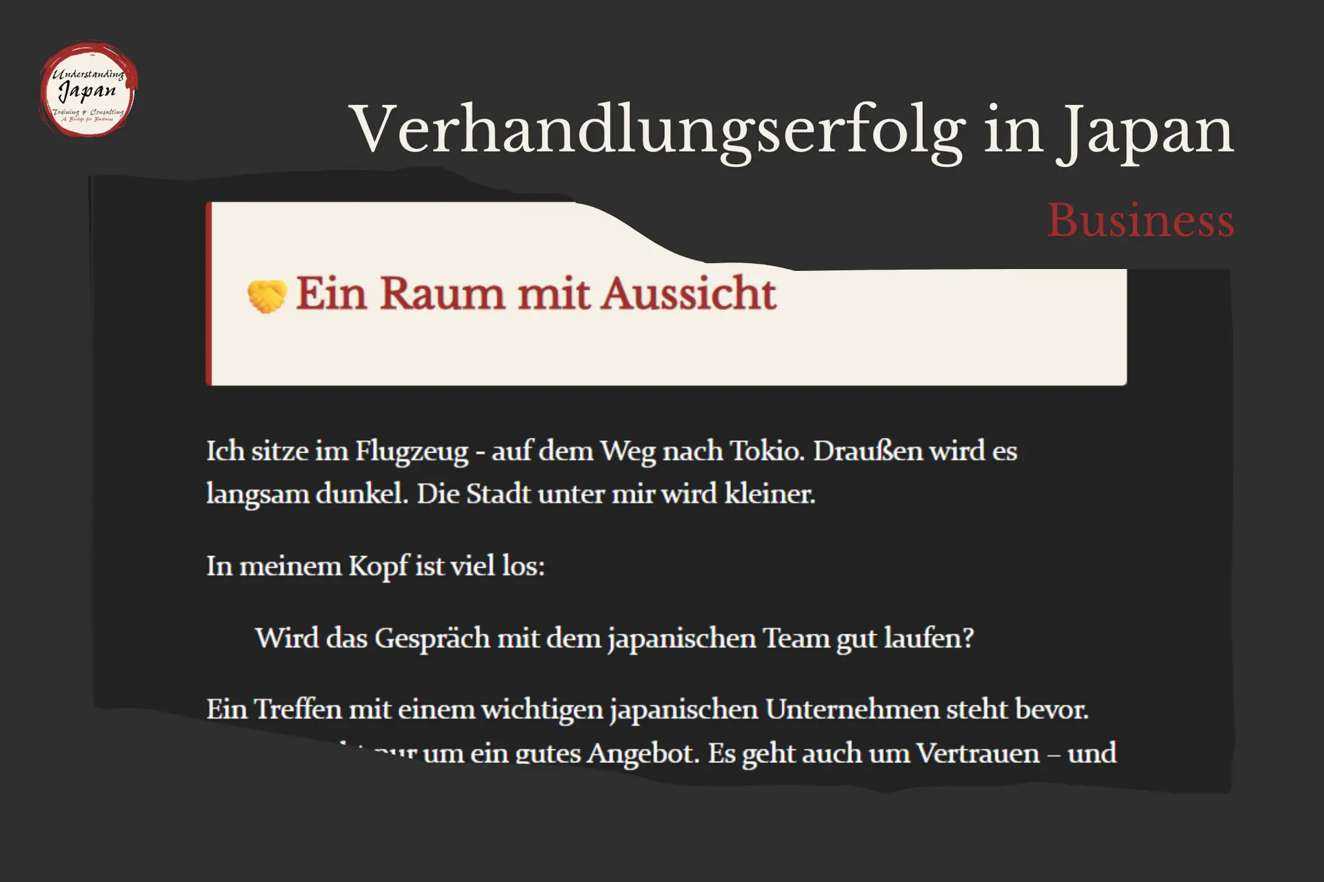 Verhandlungserfolg in Japan – Eine interaktive Geschichte